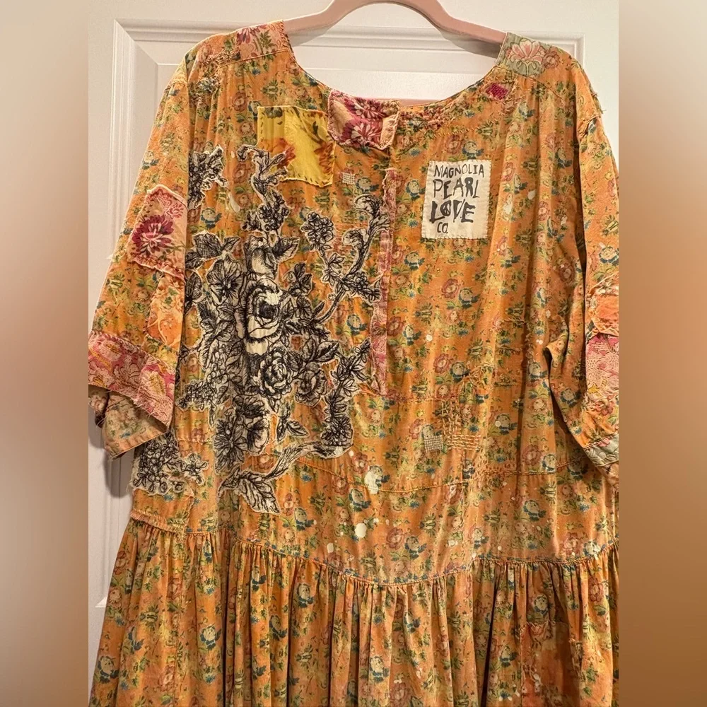Magnolia Pearl Floral Appliqué Taigi Dress NWT - Picture 8 of 12